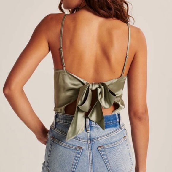 Abercrombie & Fitch Tops - ABERCROMBIE & FITCH Bow Back Cami Bodysuit